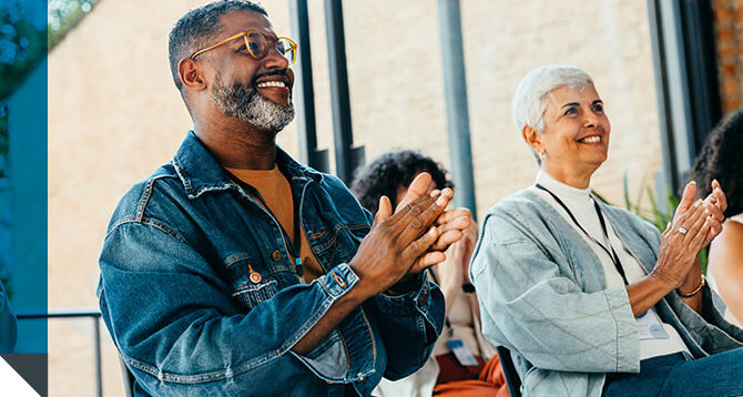 People 65+ learn attend a local event.